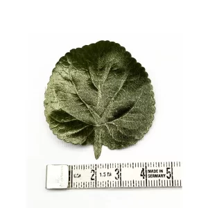 Artificial Satin Leaf Applique - Dark Green (3.5 cm)